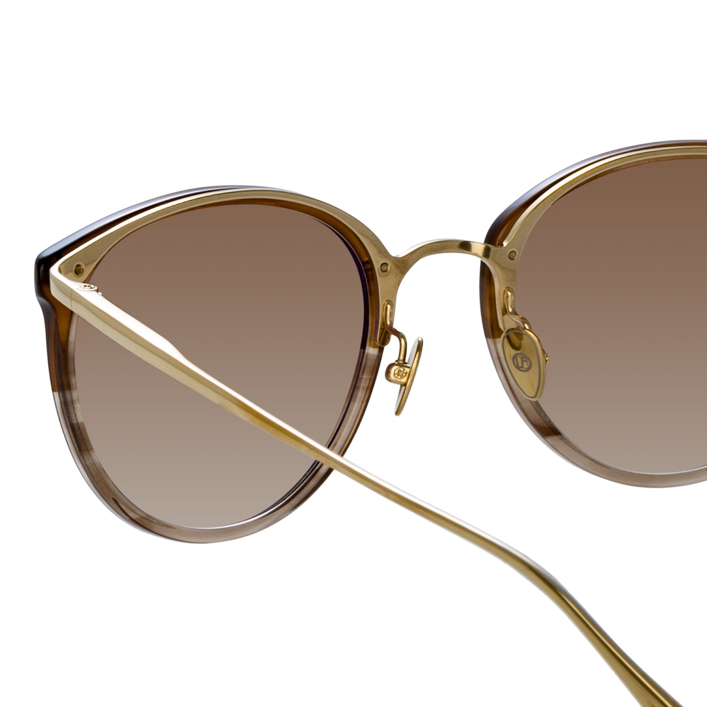 Calthorpe Oval Sunglasses in Caramel Horn - LFL251C96SUN